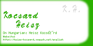 kocsard heisz business card